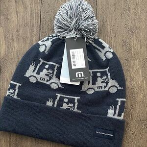 Travis Mathew Blue Golf Cart Mapes Beanie- NWT